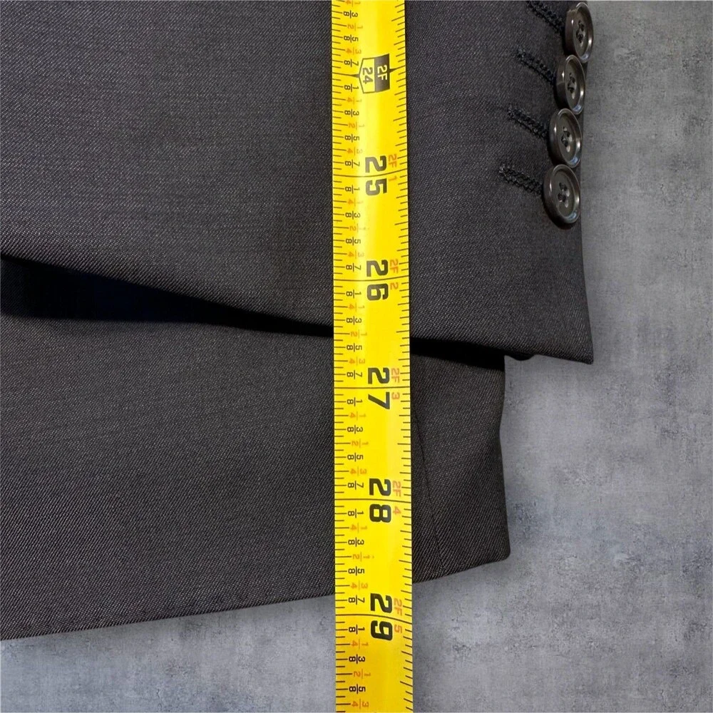 LLOYD GERMANY Mens Blazer Sport Coat Two Button Jacket 46R Wool Gray Suits